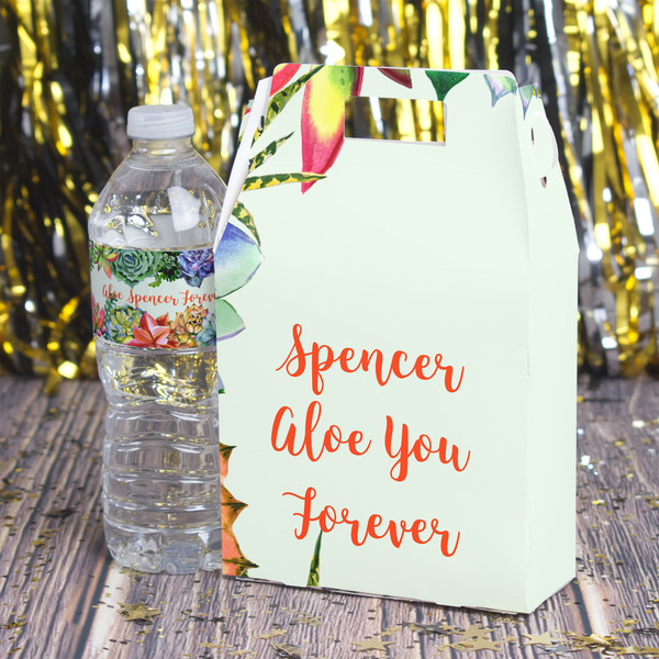 Succulents Gable Favor Box - In Context