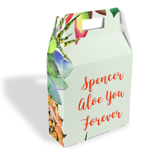 Custom Succulents Gable Favor Box (Personalized)