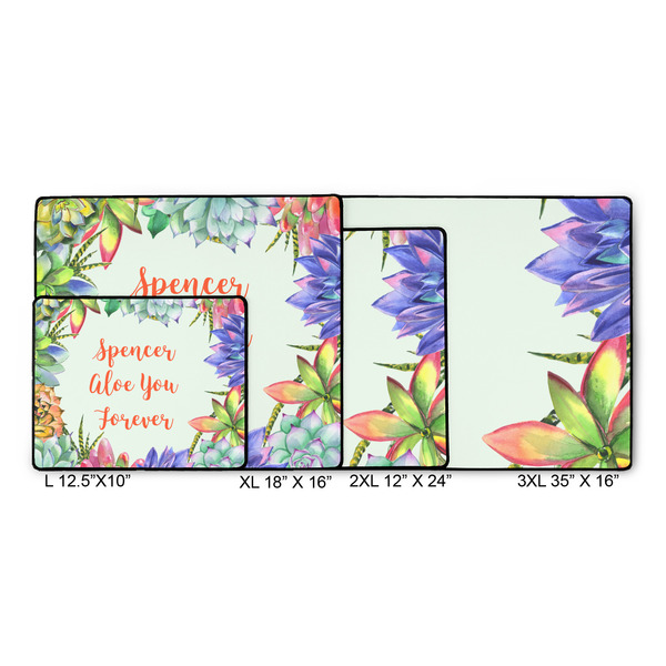 Succulents Gaming Mats - SIZE CHART