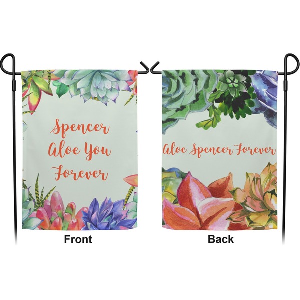 Succulents Garden Flag - Double Sided Front and Back