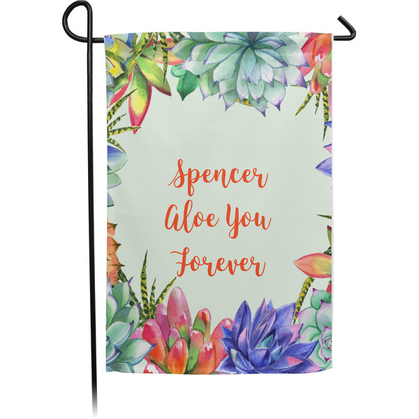 Custom Succulents Garden Flag (Personalized)
