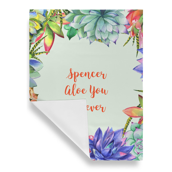 Succulents Garden Flags - Large - Single Sided - FRONT FOLDED