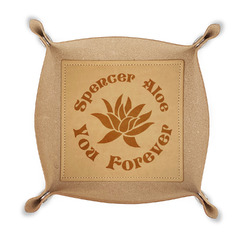 Succulents Genuine Leather Dice Tray (Personalized)