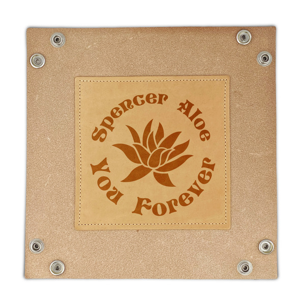 Succulents Genuine Leather Valet Trays - FRONT