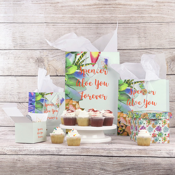 Succulents Gift Bags - In Context