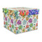 Succulents Gift Boxes with Lid - Canvas Wrapped - Large - Front/Main