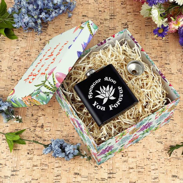 Succulents Gift Boxes with Lid - Canvas Wrapped - Large - In Context