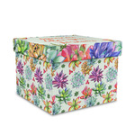 Succulents Gift Box with Lid - Canvas Wrapped - Medium (Personalized)
