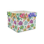 Succulents Gift Box with Lid - Canvas Wrapped - Small (Personalized)