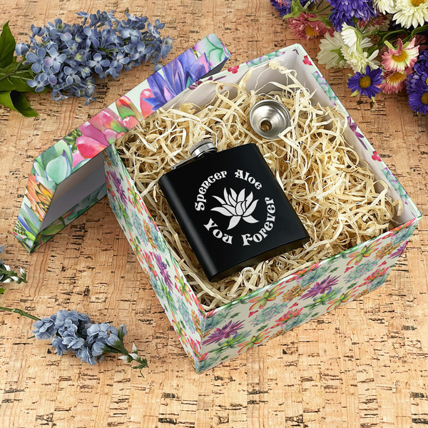 Succulents Gift Boxes with Lid - Canvas Wrapped - X-Large - In Context