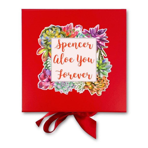 Succulents Gift Boxes with Magnetic Lid - Red - Approval