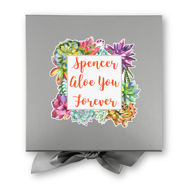 Succulents Gift Boxes with Magnetic Lid - Silver - Approval