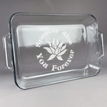 Succulents Glass Baking and Cake Dish (Personalized)