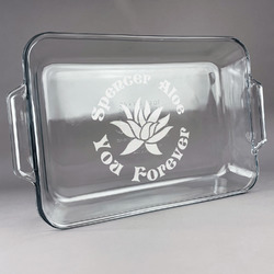 Succulents Glass Baking and Cake Dish (Personalized)