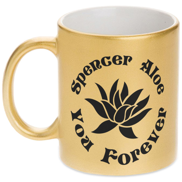 Custom Succulents Metallic Mug (Personalized)