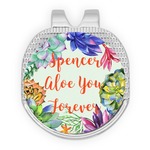 Succulents Golf Ball Marker - Hat Clip - Silver