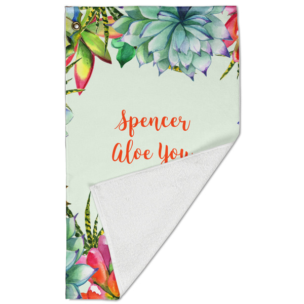 Succulents Golf Towel - Folded (Large)