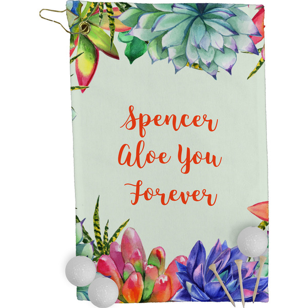 Succulents Golf Towel (Personalized)