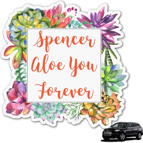 Custom Succulents Graphic Car Decal (Personalized)