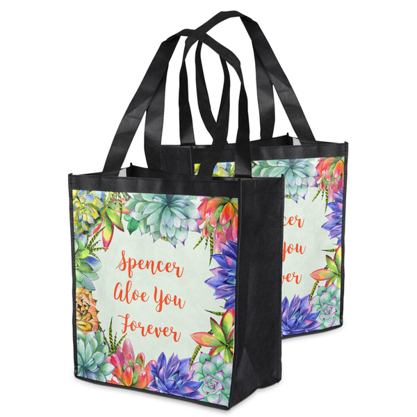 Succulents Grocery Bag - MAIN