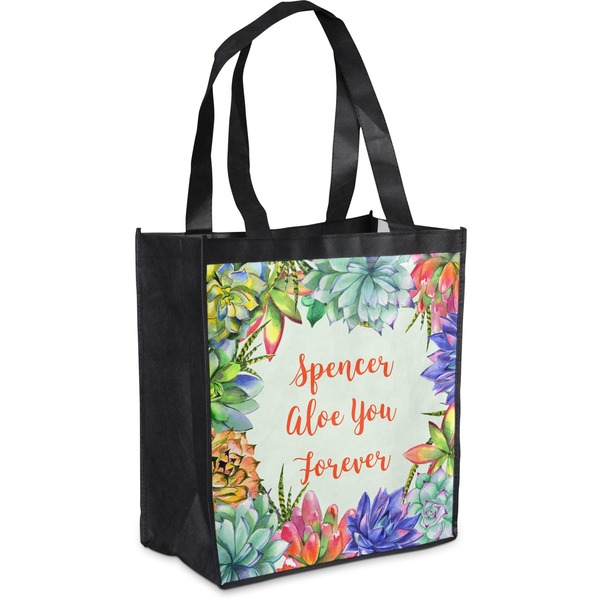Custom Succulents Grocery Bag (Personalized)