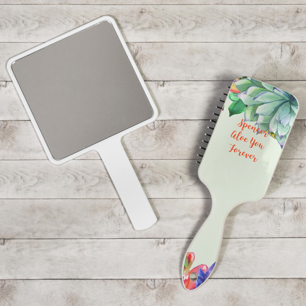 Succulents Hair Brush - In Context
