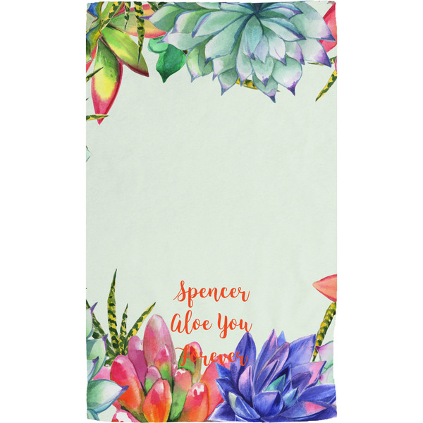 Succulents Hand Towel (Personalized) Full