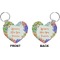 Succulents Heart Keychain (Front + Back)