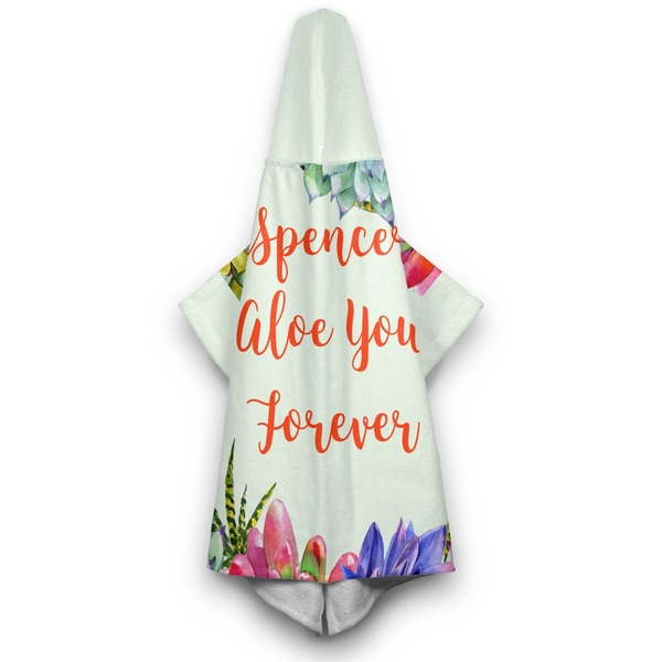 Succulents Hooded Towel - Hanging