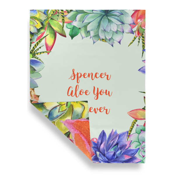 Succulents House Flags - Double Sided - FRONT FOLDED