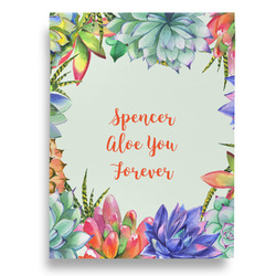Succulents Large Garden Flag - Single Sided (Personalized)