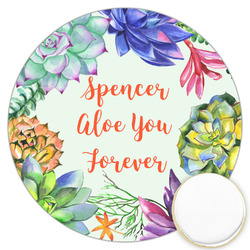 Succulents Printed Cookie Topper - 3.25" (Personalized)