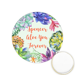 Succulents Printed Cookie Topper - 1.25" (Personalized)