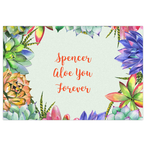 Succulents Indoor / Outdoor Rug - 2'x3' - Front Flat