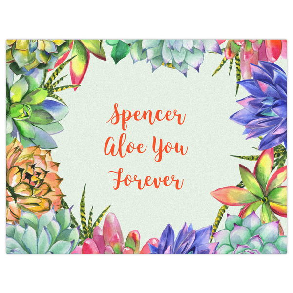 Succulents Indoor / Outdoor Rug - 6'x8' - Front Flat