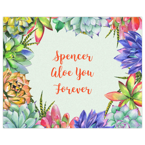 Succulents Indoor / Outdoor Rug - 8'x10' - Front Flat