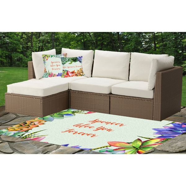 Succulents Indoor / Outdoor Rug & Cushions