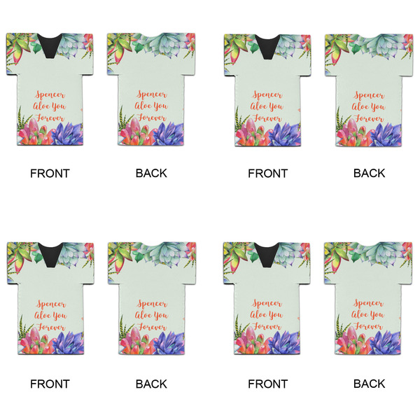 Succulents Jersey Bottle Cooler - Set of 4 - APPROVAL