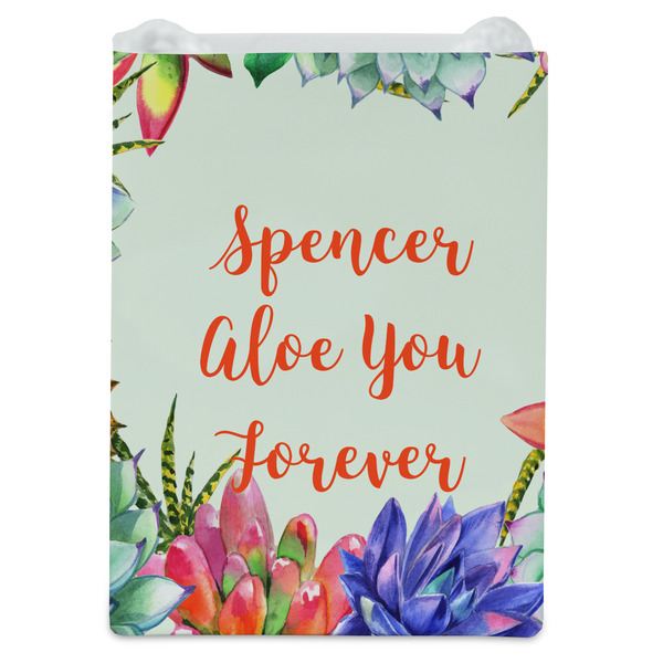 Succulents Jewelry Gift Bag - Gloss - Front