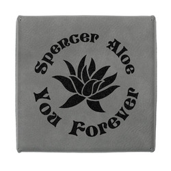 Succulents Jewelry Gift Box - Engraved Leather Lid (Personalized)