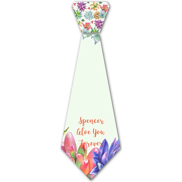 Custom Succulents Iron On Tie (Personalized)
