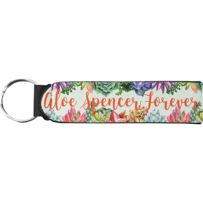 Succulents Neoprene Keychain Fob (Personalized)