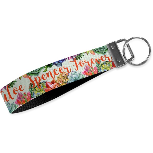 Custom Succulents Webbing Keychain Fob - Small (Personalized)
