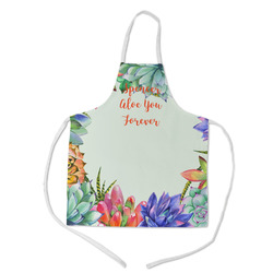 Succulents Kid's Apron w/ Name or Text
