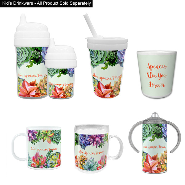 Succulents Kid's Drinkware - Customized & Personalized
