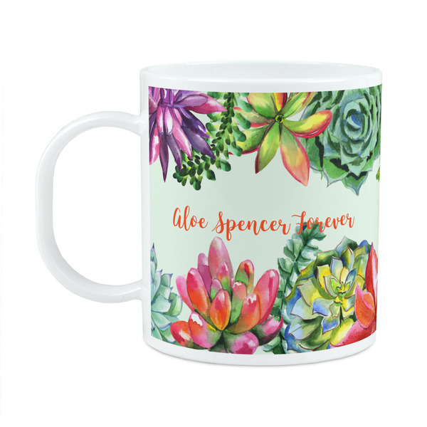 Custom Succulents Plastic Kids Mug (Personalized)