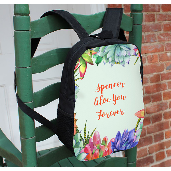 Succulents Kids Backpack - In Context