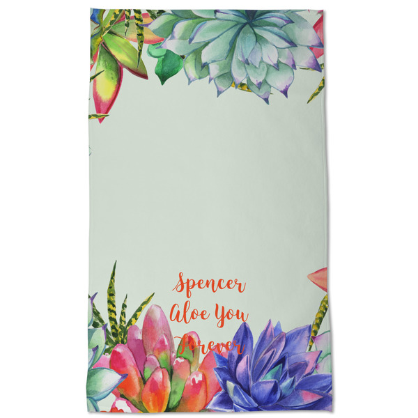 Succulents Kitchen Towel - Poly Cotton - Full Front