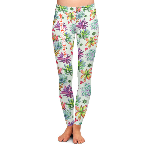 Custom Succulents Ladies Leggings - Extra Large (Personalized)