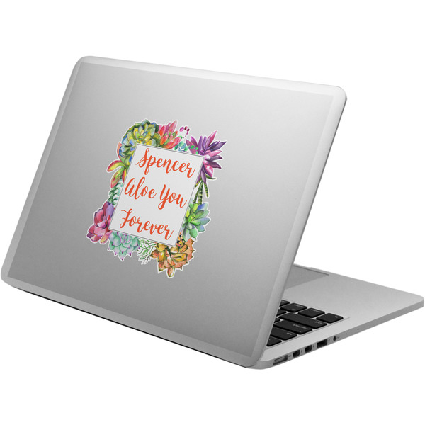 Custom Succulents Laptop Decal (Personalized)